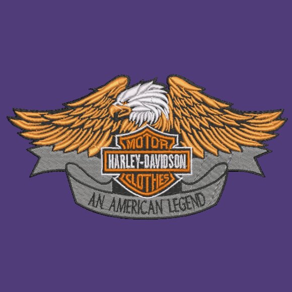 Harley Davidson Embroidered Adult Unisex Crewneck Sweatshirt Eagle Biker - Picture 9 of 14